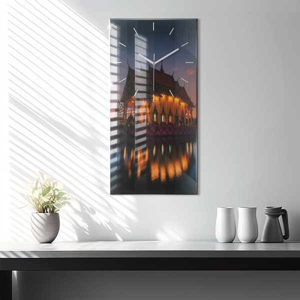 Zegar ścienny pionowy Świątynia w Bangkok