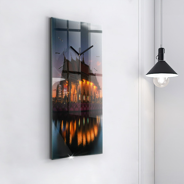 Zegar ścienny pionowy Świątynia w Bangkok