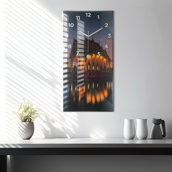 Zegar ścienny pionowy Świątynia w Bangkok