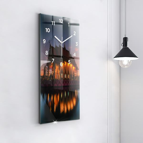 Zegar ścienny pionowy Świątynia w Bangkok