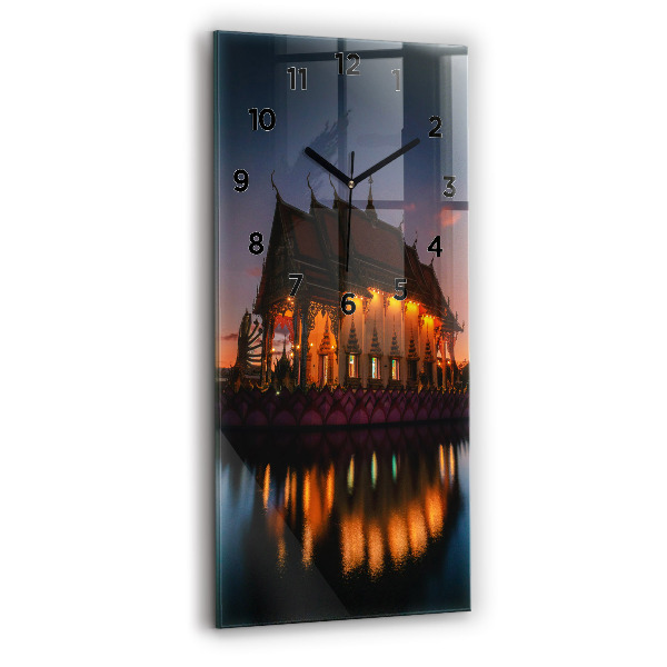 Zegar ścienny pionowy Świątynia w Bangkok