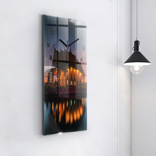 Zegar ścienny pionowy Świątynia w Bangkok