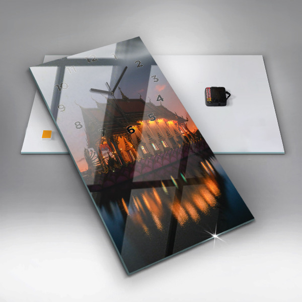 Zegar ścienny pionowy Świątynia w Bangkok