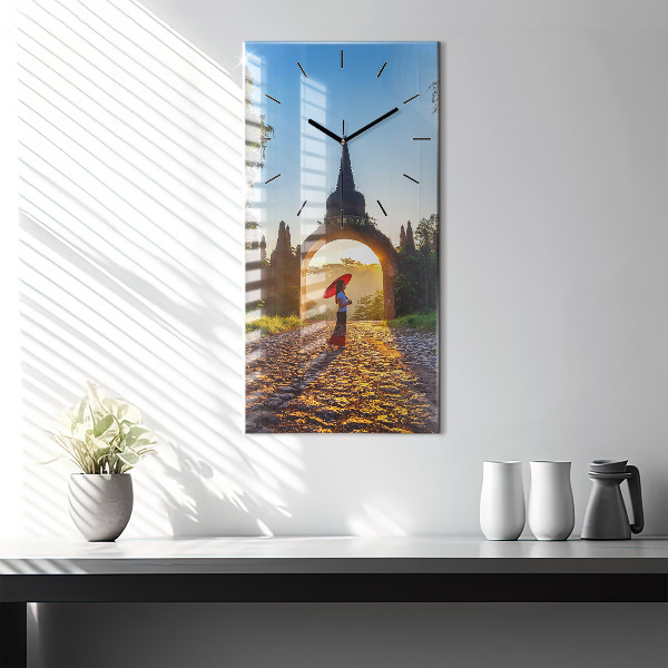 Zegar szklany pionowy Park Surat Thani Tajlandia