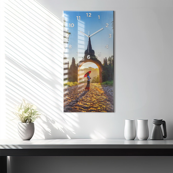 Zegar szklany pionowy Park Surat Thani Tajlandia