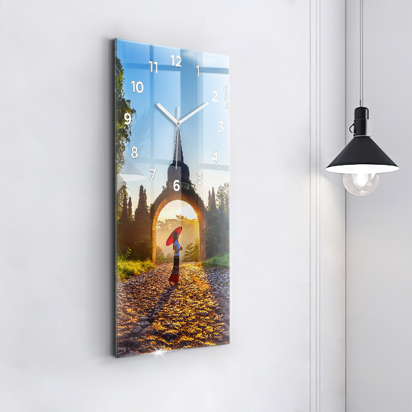 Zegar szklany pionowy Park Surat Thani Tajlandia