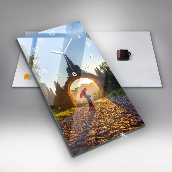 Zegar szklany pionowy Park Surat Thani Tajlandia