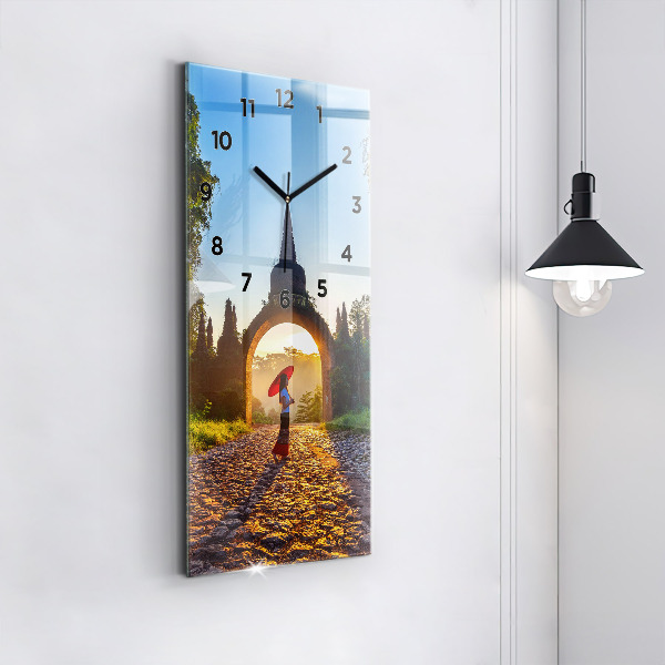 Zegar szklany pionowy Park Surat Thani Tajlandia