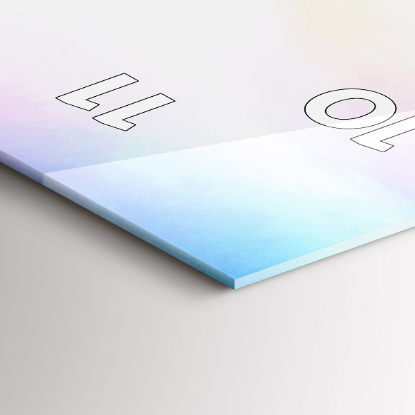 Zegar szklany pionowy Wodospad w Islandii