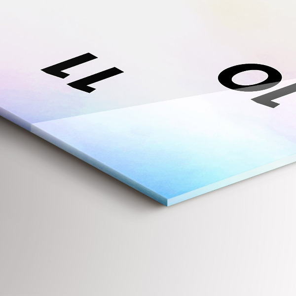 Zegar szklany pionowy Wodospad w Islandii