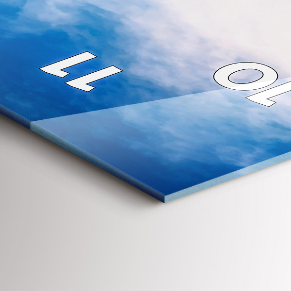 Zegar szklany pionowy Wodospad w Islandii