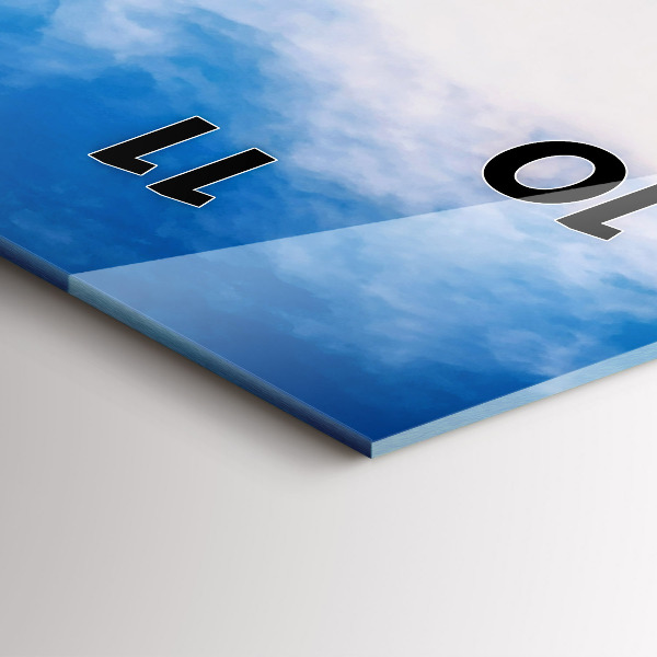 Zegar szklany pionowy Wodospad w Islandii