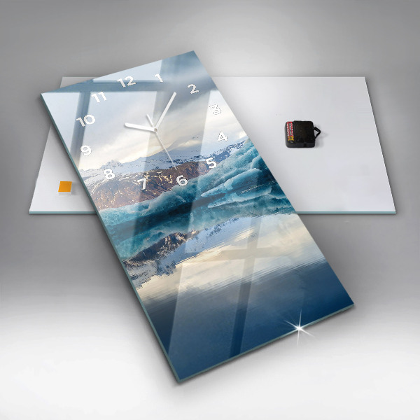 Zegar szklany pionowy Jezioro Jokulsarlon Islandia