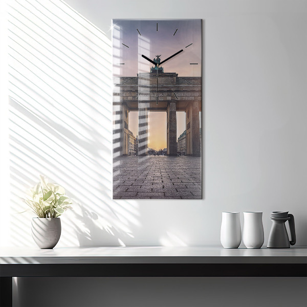 Zegar szklany pionowy Brama Brandenburska