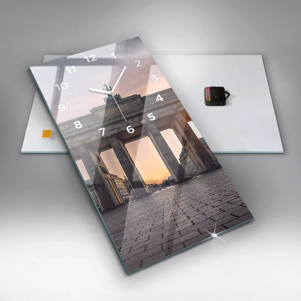 Zegar szklany pionowy Brama Brandenburska