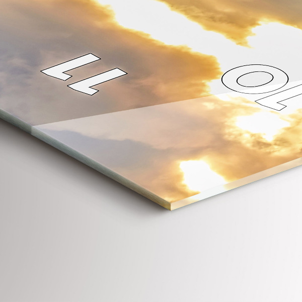 Zegar szklany pionowy Krajobraz z lasami