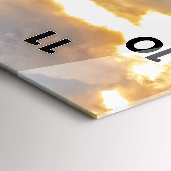 Zegar szklany pionowy Krajobraz z lasami