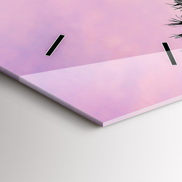 Zegar szklany pionowy Zachód słońca Los Angeles