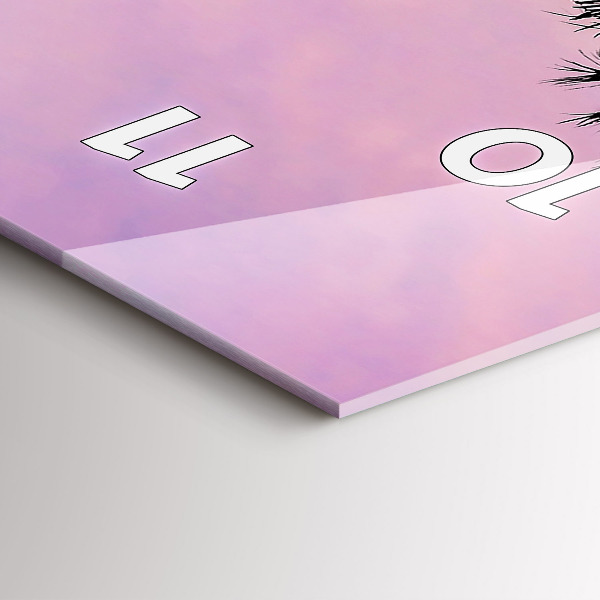 Zegar szklany pionowy Zachód słońca Los Angeles