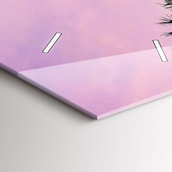 Zegar szklany pionowy Zachód słońca Los Angeles