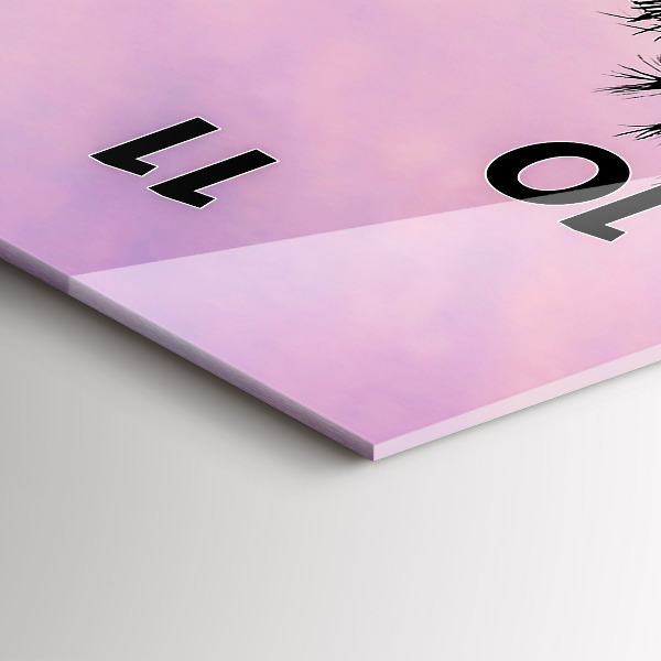 Zegar szklany pionowy Zachód słońca Los Angeles