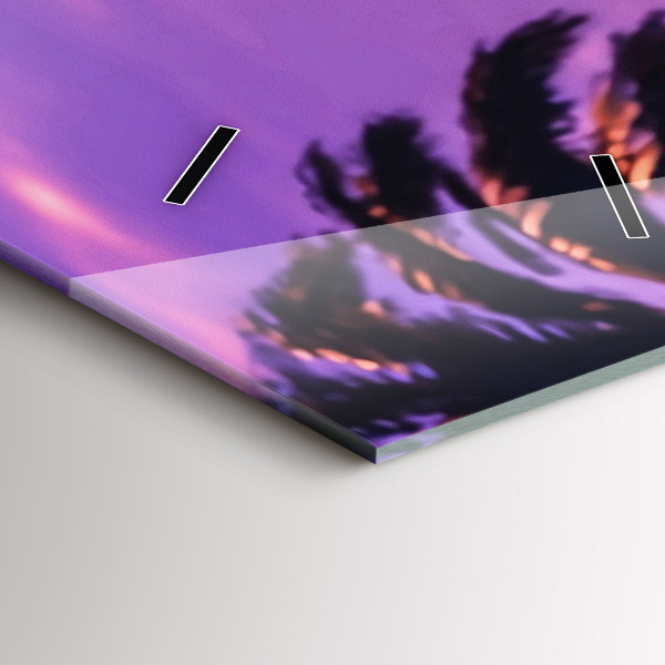 Zegar szklany pionowy Zachód słońca w LA