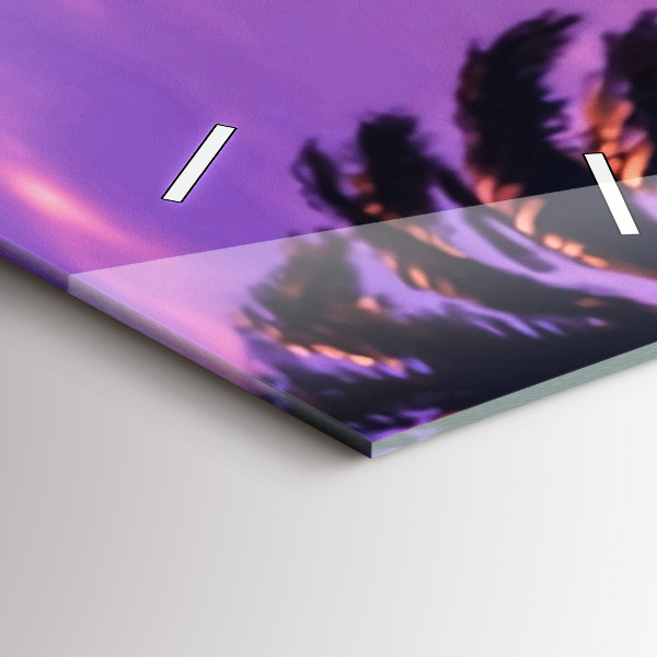 Zegar szklany pionowy Zachód słońca w LA