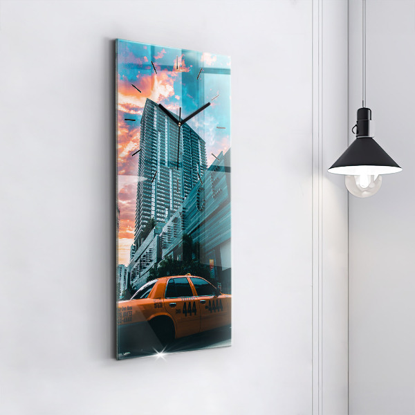 Zegar szklany pionowy Miami na Florydzie