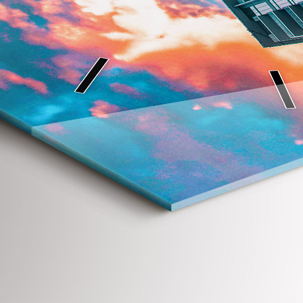 Zegar szklany pionowy Miami na Florydzie