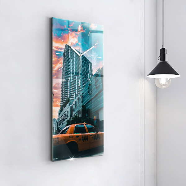 Zegar szklany pionowy Miami na Florydzie