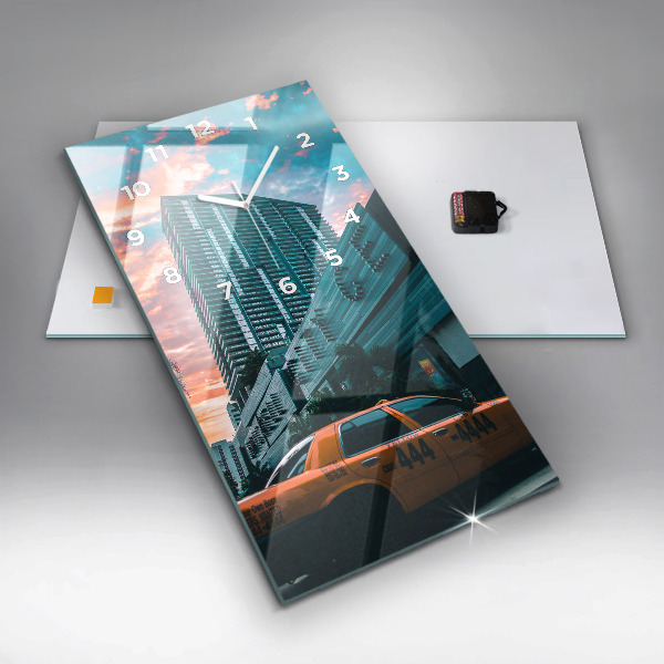 Zegar szklany pionowy Miami na Florydzie