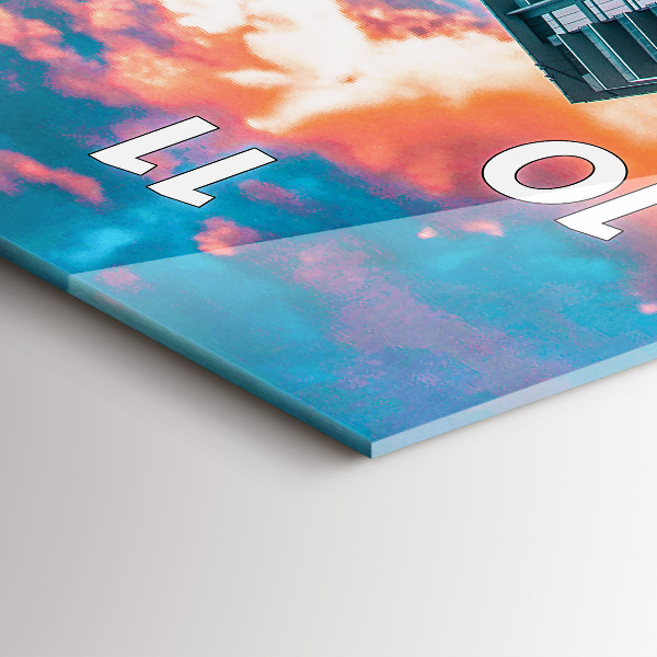 Zegar szklany pionowy Miami na Florydzie