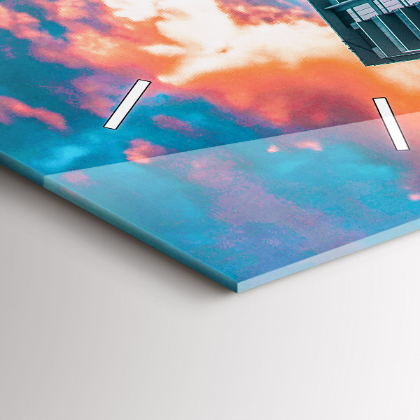 Zegar szklany pionowy Miami na Florydzie