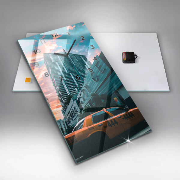 Zegar szklany pionowy Miami na Florydzie