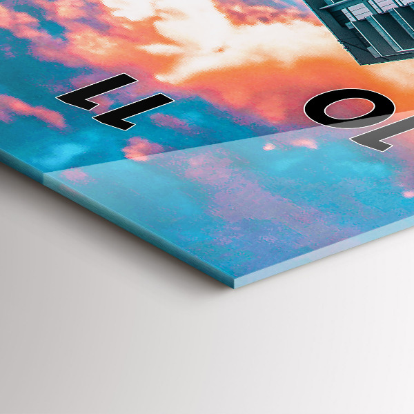 Zegar szklany pionowy Miami na Florydzie