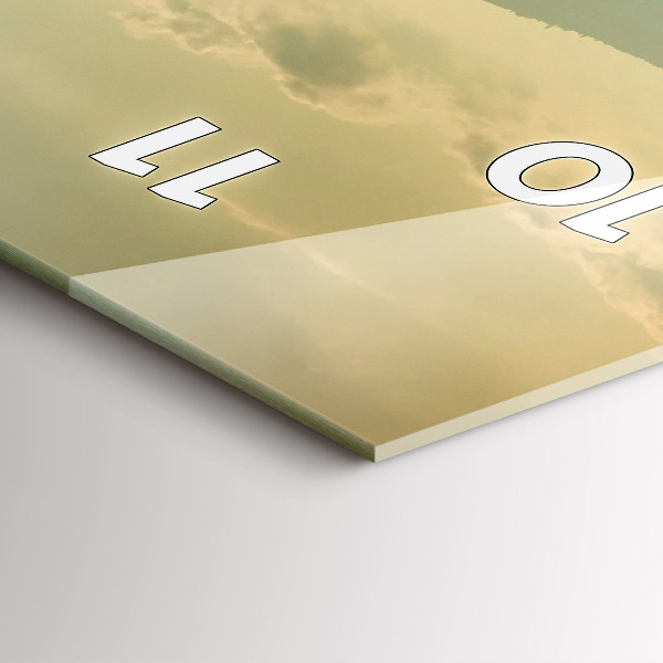 Zegar szklany pionowy Krajobraz gór