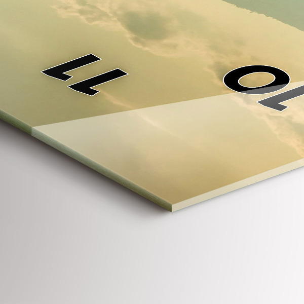 Zegar szklany pionowy Krajobraz gór