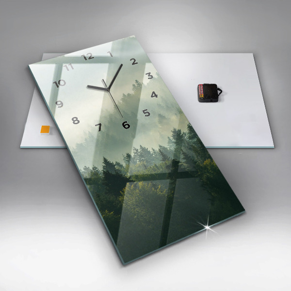 Zegar szklany pionowy Wschód słońca Beskidy