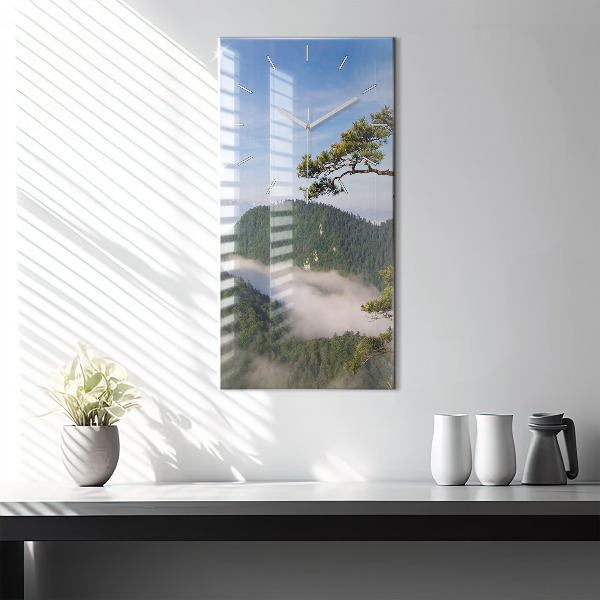 Zegar szklany pionowy Sokolica Wierch w Pieninach