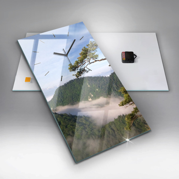 Zegar szklany pionowy Sokolica Wierch w Pieninach