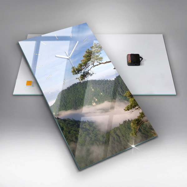 Zegar szklany pionowy Sokolica Wierch w Pieninach