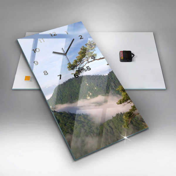 Zegar szklany pionowy Sokolica Wierch w Pieninach