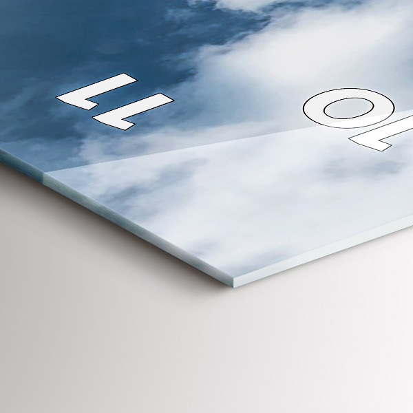 Zegar szklany pionowy Panorama miasta Ostrawa