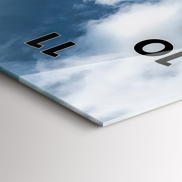 Zegar szklany pionowy Panorama miasta Ostrawa