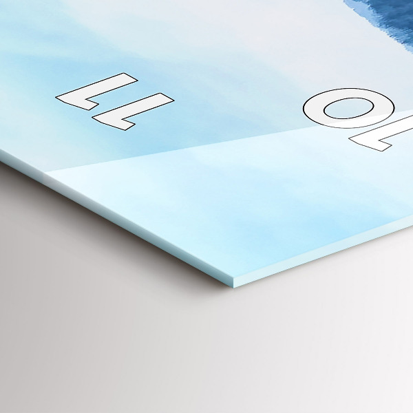 Zegar szklany pionowy Panorama miasta w zimie