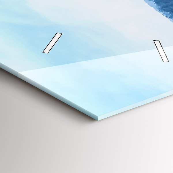 Zegar szklany pionowy Panorama miasta w zimie