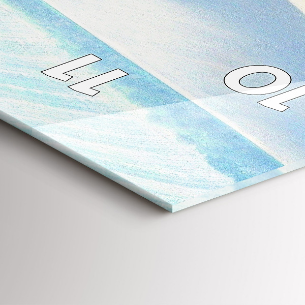 Zegar szklany pionowy Morawy wiejski Krajobraz