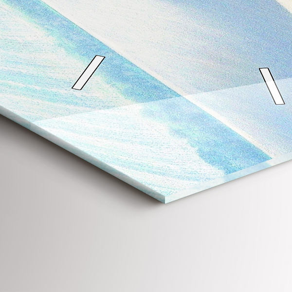 Zegar szklany pionowy Morawy wiejski Krajobraz