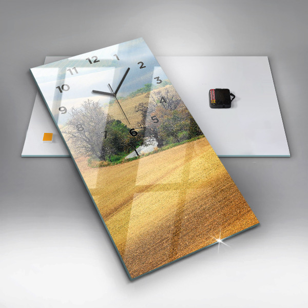 Zegar szklany pionowy Morawy wiejski Krajobraz