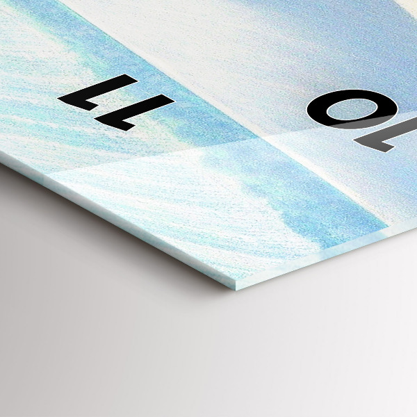 Zegar szklany pionowy Morawy wiejski Krajobraz